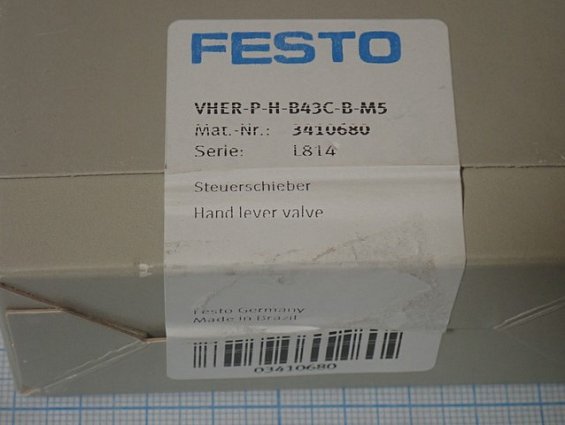 Распределитель ручной FESTO VHER-P-H-B43C-B-M5 3410680 L814 0-10bar