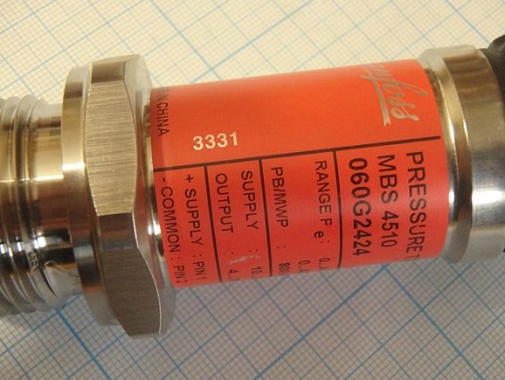 Преобразователь давления danfoss mbs-4510 060G2424 0...4bar 0...400kPa 4-20mA 10...30VDC