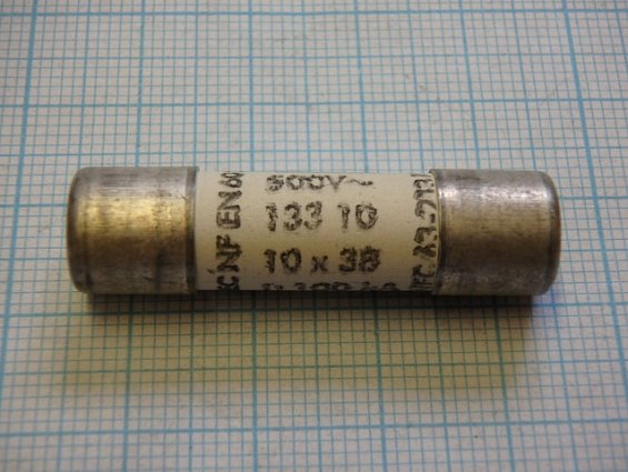 Предохранитель сверхбыстродействующий плавкая вставка gG10х38мм 10А~500V