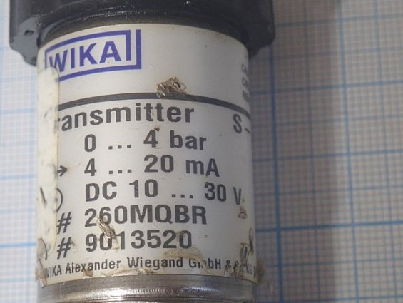 Датчик давления WIKA S-10 0-4bar G1/2b БЫВШИЙ В УПОТРЕБЛЕНИИ ТЕХНИЧЕСКИ ИСПРАВЕН