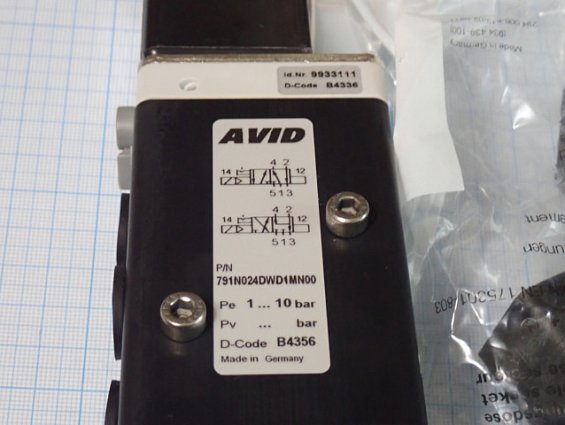 Электропневмораспределитель AVID 791N024DWD1MN00 24VDC 1...10bar Fig791/B.24VDC