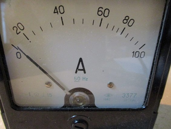 Амперметр Э377 шкала 0-100A 50Гц Класс точности 1.5 1982г.в СДЕЛАНО В СССР