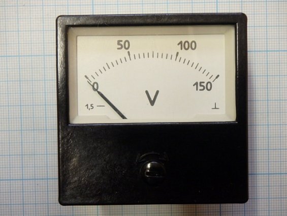 Вольтметр М1001 шкала 0-150V Класс точности 1.5 1984г.в СДЕЛАНО В СССР ТУ24-04.4079-82