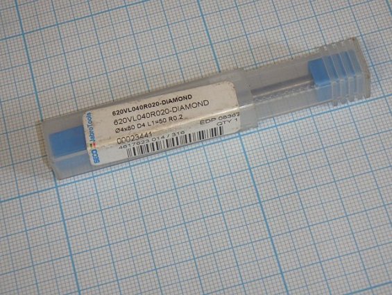 Фреза цельная концевая SECO 620vl040r020-diamond Ф4х80 d4 L1=50 R0.2 00023441 4624108-014-320