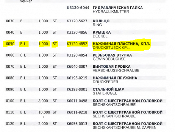 НАЖИМНАЯ ПЛАСТИНА KAHL K3120-4852 0050 DRUCKSTUECK KPL пресса гранулятора сухого жома KAHL PRESSE