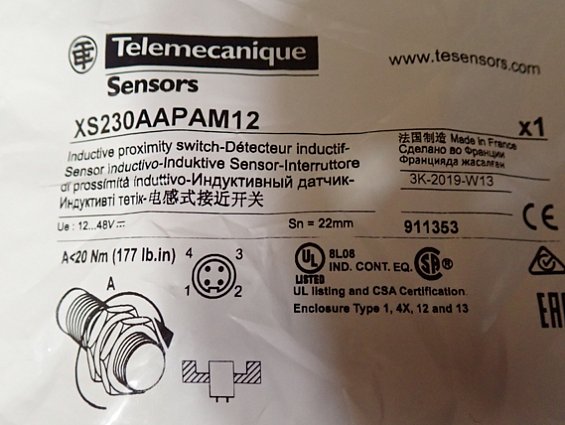 Датчик индуктивный sensors telemecanique XS230AAPAM12