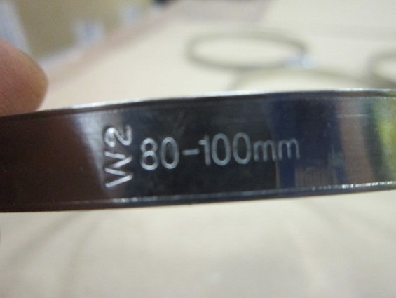 Хомут S80-100/9 W2 размер диаметр Ф80-100мм ширина 9мм DIN3017-1
