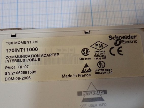 Коммуникационный адаптер Schneider Electric 170int11000 communication adapter interbus I/O