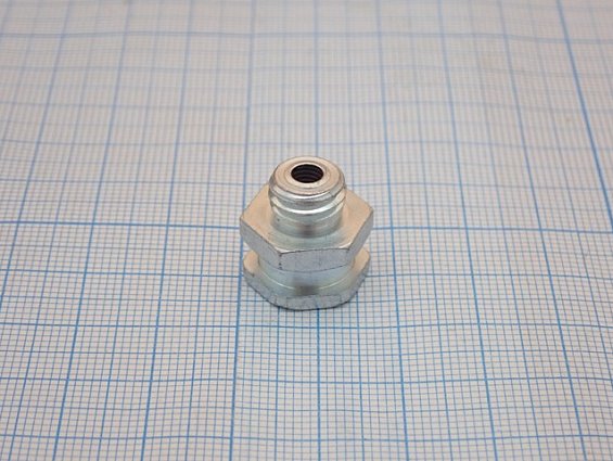 Пресс-масленка плоская T1/B M10x1.5 головка D16 mm под ключ 15 сталь оцинкованная