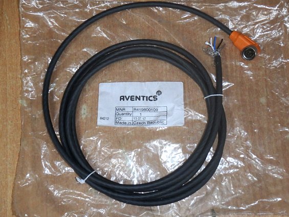 Кабель Aventics R419800109 m12 5-конт connecting cable m12-ed02-L2.5m длина кабеля 2.5m