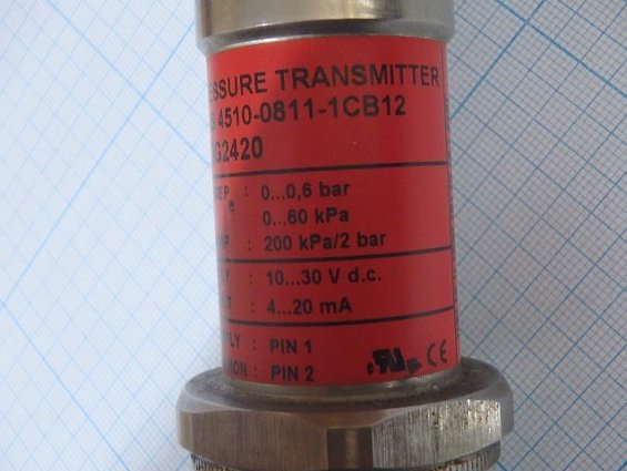 Преобразователь давления danfoss mbs-4510-0811-1cb12 060G2420 0...0.6bar 0...60kPa 4-20mA 10...30VDC