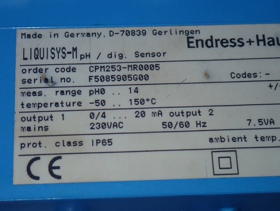 Трансмиттер Endress+Hauser LIQUISYS-M CPM253-MR0005 srial no. F5085905G00 БЫВШИЙ В УПОТРЕБЛЕНИИ