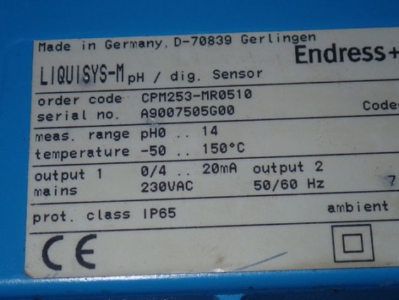 Трансмиттер Endress+Hauser LIQUISYS-M CPM253-MR0510 srial no. A9007505G00 БУ