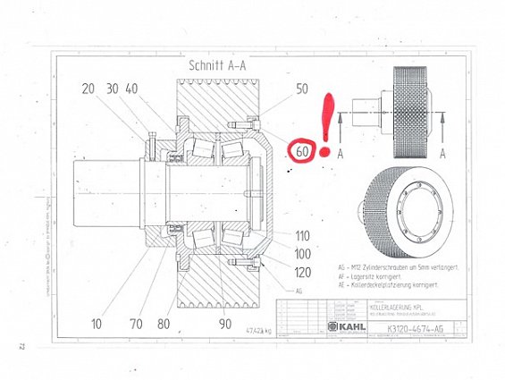 Цилиндр.винт с внутр. шестигранником KAHL K6020-0066 0060 пресса гранулятора