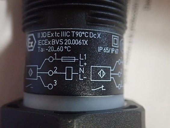 Емкостной датчик ifm KI001A KIE2150NFBOA/3D IP65/IP67 M30х1.5 S=15mm Ue:20...250VDC/30...250VAC