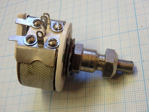 Резистор переменный проволочный ППБ-15Е Мощность 15Вт. R=1 кОм. +-10% ОЖО 468555ТУ 1989г.в.