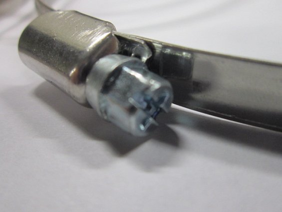 Хомут червячный винтовой S120-140mm W2 из нержавеющей стали марки 430СС