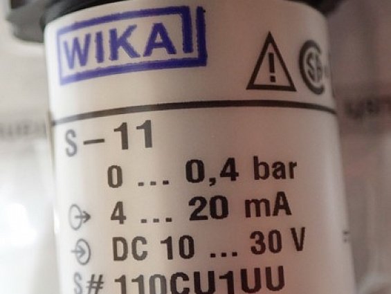 Датчик давления WIKA S-11 0-0.4bar G1b Fb 4-20mA 0.5% 2-х проводный DC10-30V IP65 -30C...+100С