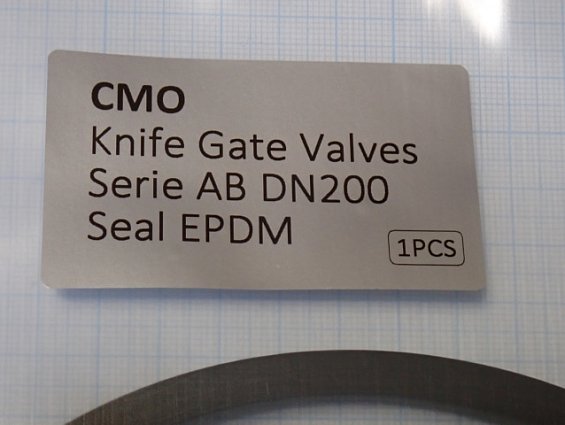 Уплотнение для шиберного затвора EPDM DN200 CMO Knife Gate Valves Serie AB DN200 Seal EPDM манжета в