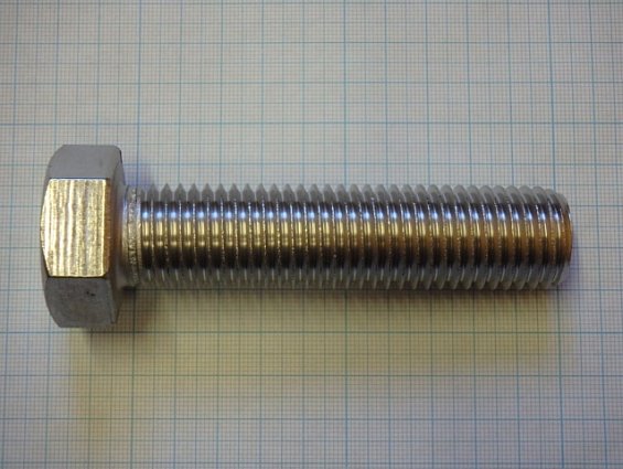 Болт М24х100 A2-70 SS304 AISI304 DIN933 ГОСТ7798-70 ГОСТ7805-70 из нержавеющей стали с шестигранной