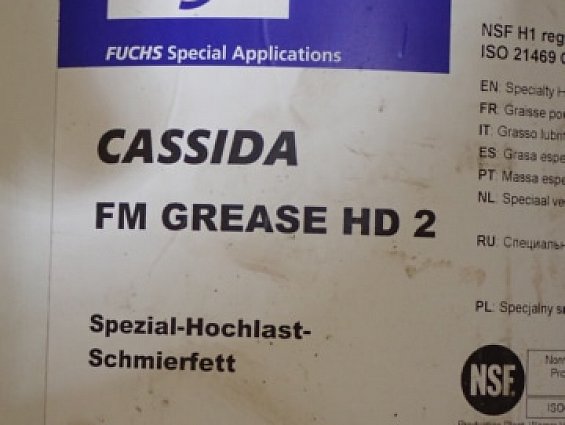 Смазка пластичная пищевая FUCHS CASSIDA FM GREASE HD 2 ведро-19kg Made in Germany для тяжелонагружен