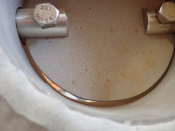 Затвор поворотный дисковый DN100 нержавеющий не герметичный зазор-2мм для сыпучих материалов