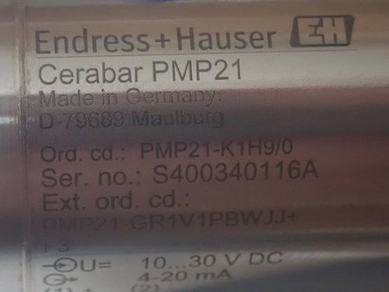 Преобразователь давления Cerabar PMP21-GR1V1PBWJJ+ -1...10bar 4-20mA 10...30VDC G1/2