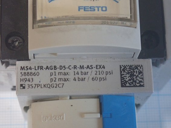 Фильтр-регулятор давления воздуха FESTO MS4-LFR-AGB-D5-C-R-M-AS-EX4 588860 4bar 14bar