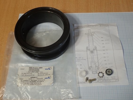 Ремкомплект затвора KSB Amri DN125 ISORIA-10/16 125XA EPDM 42099612 вес-0.32кг габаритный размер 180