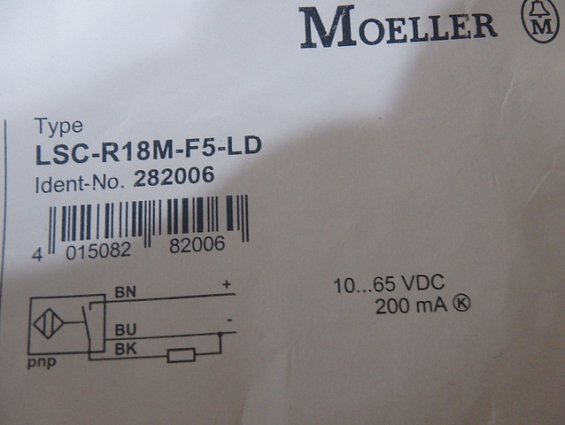 Выключатель емкостной moeller LSC-R18m-F5-LD 282006 S:5mm 10...65VDC 200mA pnp