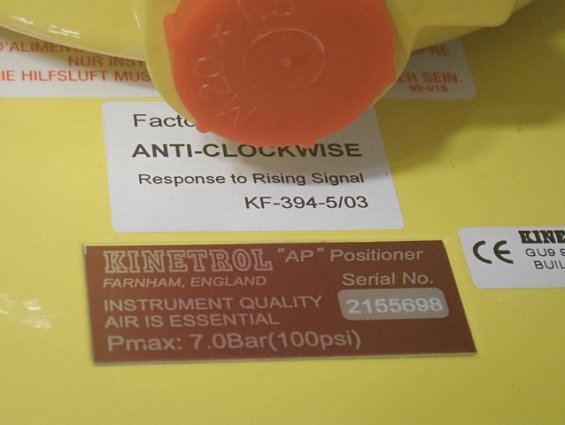 Позиционер KINETROL 004-054MP000N KF-394-5/03 Discrete MP Positioner Counter Clockwise with Limit