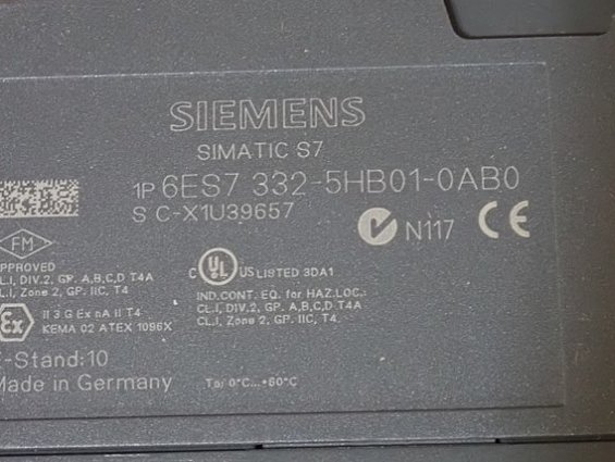 Модуль SIEMENS 6ES7 332-5HB01-0AB0 без этикетки на коробке