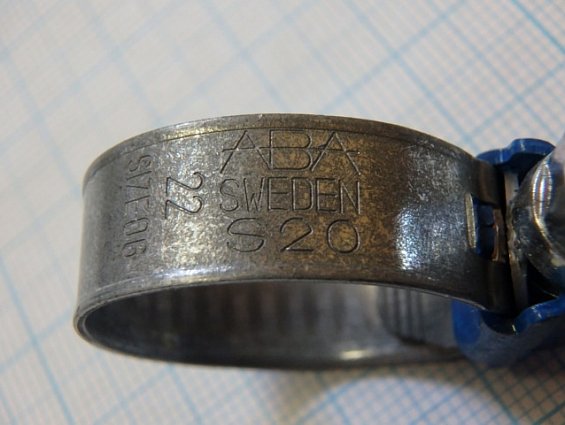 Хомут червячный винтовой диаметр Ф13-20мм ширина 9мм SIZE-06 ABA Nova SMS SWEDEN S20