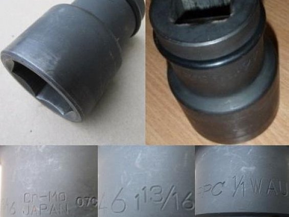 Торцовая головка FPC 1/1WAU-46 46mm 1 13/16 Cr-Mo 07C JAPAN ЯПОНИЯ удлиненная для U-болтов