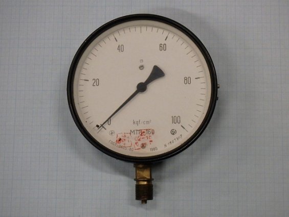 Манометр МТП-160 0-100кгс/см2 ГОСТ2405-80 1985г.в