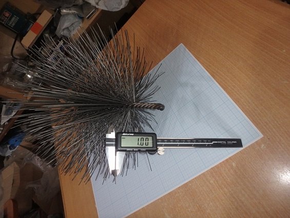 Щетка-ерш стальной Д270х160х300х4.0х1.0мм D270х160х300х4.0х1.0mm диаметр-Ф270мм