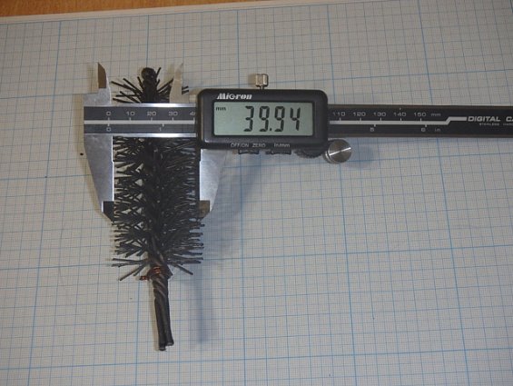 Щетка-ерш стальной Д40х95х150х3.0х1.0мм D40х95х150х3.0х1.0mm диаметр-Ф40мм