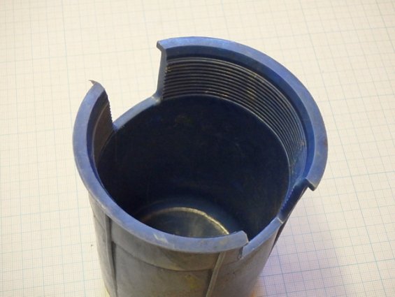 Колпак баллонный на баллон кислородный 40 литров ГОСТ 949-73 синий пластик с резьбой 2G 3/4