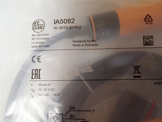 Датчик индуктивный ifm IA5082 IA-3010-BPKG inductive sensors ifm electronic gmbh Germany Германия