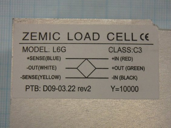 Датчик тензометрический ZEMIC LOAD CELL L6G-c3-150kg-3G6 НПИ-150кг class-c3 150kg
