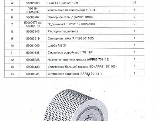 Прокладка EVOLUTION 50005898 180х215 viton пресс-гранулятора EVOLUTION-8250 EVOLUTION-8105