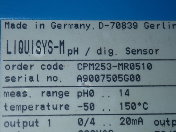 Трансмиттер Endress+Hauser LIQUISYS-M CPM253-MR0510 srial no. A9007505G00 БУ