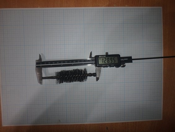 Щетка-ерш стальной Д30х75х120мм D30х75х120mm диаметр-Ф30мм длина ворса-75мм длина общая-120мм