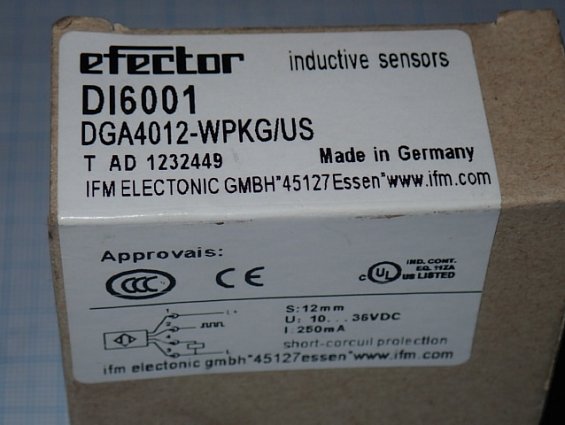 Датчик скорости ifm DI6001 DGA4012-WPKG/US efector 12mm 10...36VDC 250mA Made in Germany