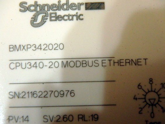 Центральный процессор schneider bmxp342020 she cpu340-20 modbus ethernet modicon Schneider Electric
