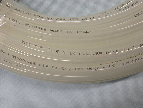 Трубка пневматическая полиуретановая zec tpu-10/8 8х10 SUA50-3280-3500 прозрачная