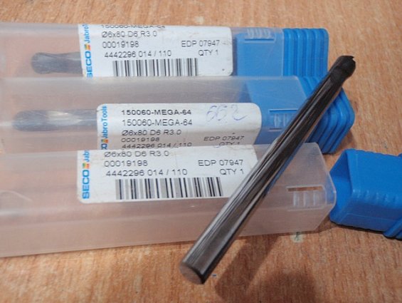 Фреза цельная концевая SECO 150060-mega-64 Ф6х80 d6 L2=80 R3.0 00019198 4442296-014-110 edp-07947