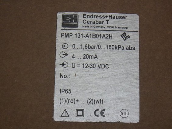 Датчик давления Endress+Hauser Cerabar-T PMP131-A1B01A2H 0...1.6bar 0...160kPa abs. 4-20mA