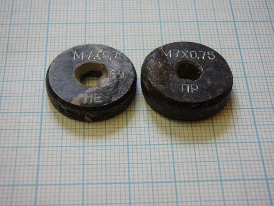 Калибр-кольцо для метрической резьбы М7х0.75 6g ПР/НЕ комплект
