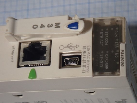 Центральный процессор Schneider Electric BMXP342020 Made in France БЕЗ ОРИГИНАЛЬНОЙ УПАКОВКИ